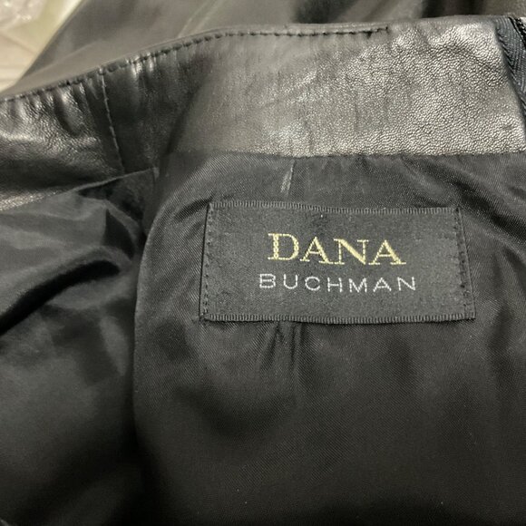 NWT Dana Buchman Womens Sz 16 Black Sleeveless 100% Leather Top Y2K 90s Goth - Picture 5 of 7